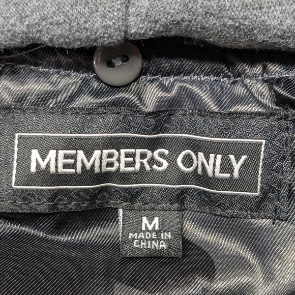 Members Only Jacket Mens Med Camo Zip Bomber Flight Military Satin Hooded A005 - Picture 3 of 14